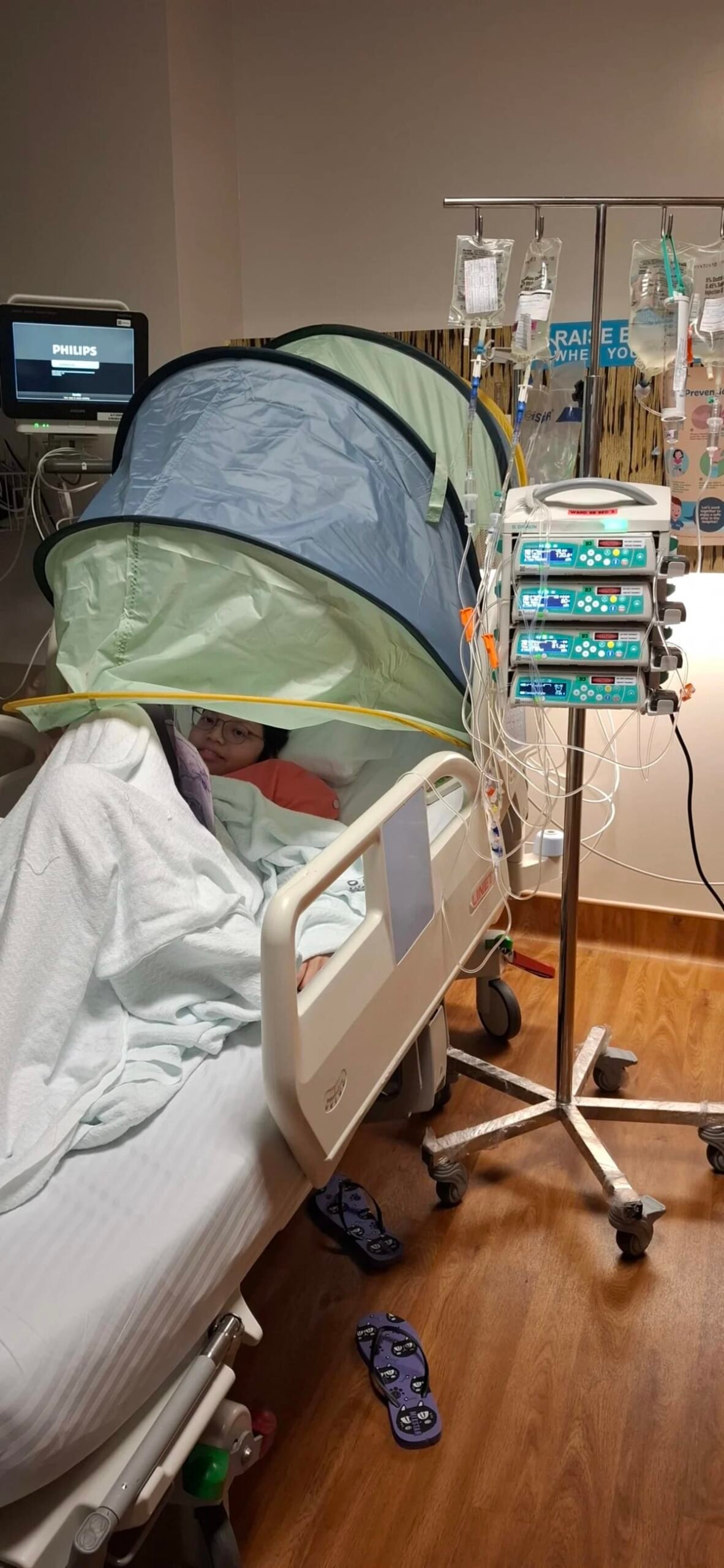 Graceline in hospital